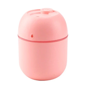 Зволожувач повітря ультразвуковий портативний Humidifier 220мл USB з підсвічуванням pink