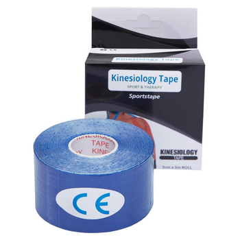 Кінезіо тейп (Kinesio tape) SP-Sport BC-0474-3_8 розмір 3,8 смх5м синій