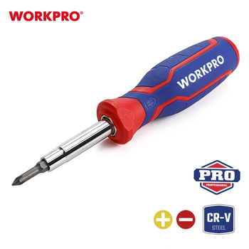 Отвертка 6 в 1 WORKPRO CR-V PRO WP221046