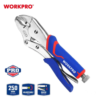 Клещи зажимные полукруглые WORKPRO 250 мм CR-V PRO PLUS WP231074
