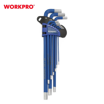 Набор ключей шестигранных метрических с длинным рычагом WORKPRO (9шт.) HEX CR-V PRO PLUS WP222015