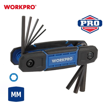 Набор ключей шестигранных складных HEX WORKPRO (8 шт.) CR-V PRO WP222028