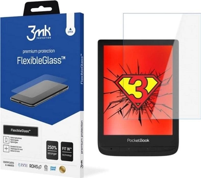 Szkło hybrydowe 3MK Flexible Glass do PocketBook Touch Lux 5 (5903108464628)