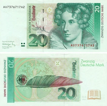 Банкнота Німеччина 20 марок 1991 UNC (P39a)