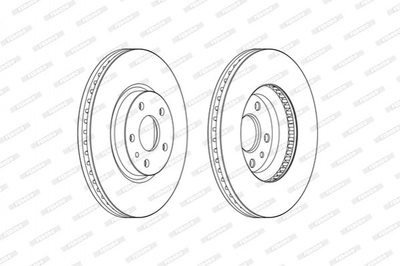 Тормозные диски FERODO DDF2337C Ford Mondeo DG9C1125AC, 5202199, 2017128