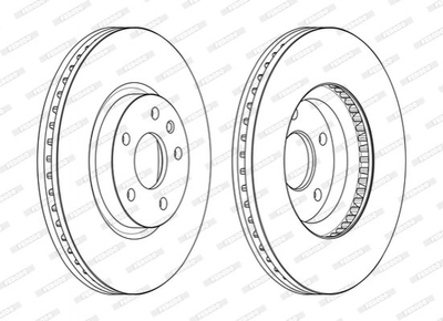 Тормозные диски FERODO DDF2337C Ford Mondeo DG9C1125AC, 5202199, 2017128