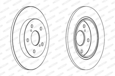 Тормозные диски FERODO DDF1645C Toyota Auris, Corolla 4343112280, 4243112280, 4243102170