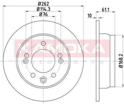 Тормозные диски KAMOKA 1033236 KIA Ceed, Pro Ceed; Hyundai I30 584111H300