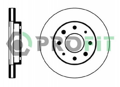 Диски гальмові PROFIT 50100885 Mitsubishi Galant, Carisma, Space Star, Lancer; Volvo V40, S40 30872319, 308723196, 30872926