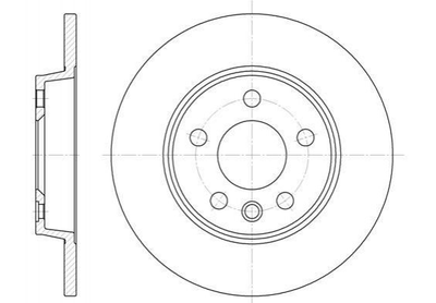 Тормозные диски ROADHOUSE 655800 Volkswagen Transporter 230657, 701615601A, 701615601