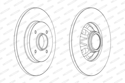 Гальмівні диски FERODO DDF1791C1 Peugeot 3008, 308; Opel Insignia 424946, 424945