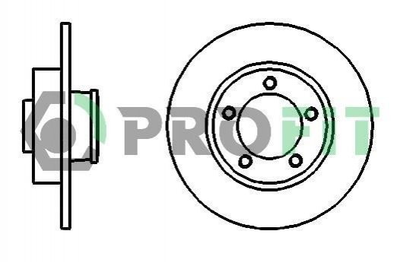 Тормозные диски PROFIT 50101498 Nissan Primastar; Opel Vivaro; Renault Trafic 4320600QAC, 4320600QAD, 4408276