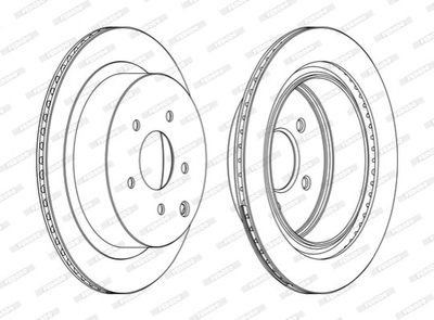 Тормозные диски FERODO DDF1506C Nissan Murano; Infiniti M, Q, FX, QX, EX, G 43206EG000, 43206CA000, 432063JA0A