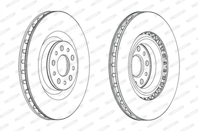 Тормозные диски FERODO DDF2289C Fiat 500, Doblo; Opel Combo 51854567, 51897455, 51914663