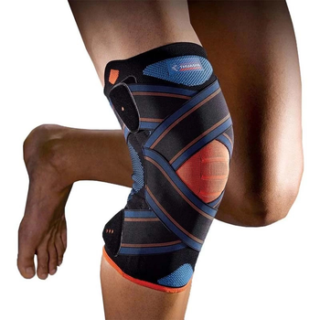Бандаж-ортез на коліно з перехресними ременями Thuasne Novelastic Тюан Спорт розмір XL чорний