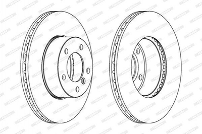 Тормозные диски FERODO DDF1536 BMW 3 Series, 1 Series 34116764643, 34116772669, 34116854998