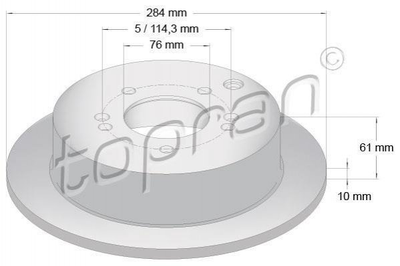 Тормозные диски TOPRAN / HANS PRIES 820378 KIA Sportage; Hyundai Tucson, Santa Fe, IX35, Trajet 584113A300