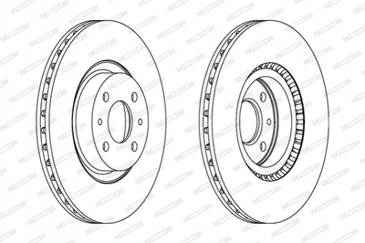 Гальмівні диски FERODO DDF220C Fiat Doblo 43206P6500, 82451746, 82450657