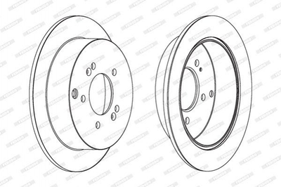 Тормозные диски FERODO DDF1493 KIA Sportage; Hyundai Santa Fe, Tucson, IX35, Trajet 584113A300, 584112Y300