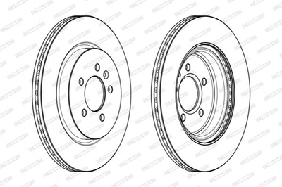 Тормозные диски FERODO DDF2188C Opel Zafira 13586855, 13502866, 569093