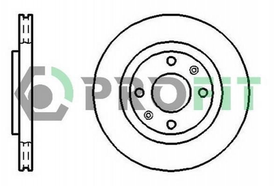 Диски гальмівні PROFIT 50101140 Citroen Xsara, Berlingo, C3, C5, DS3, C2, C4, C-Elysee, DS4; Peugeot 307, 206, Partner, 207 4246W1, 4246W3, 4246W7