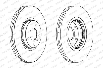 Тормозные диски FERODO DDF1505C1 Nissan Murano; Infiniti G, M 40206EG000, 40206CA010, 40206EG00B