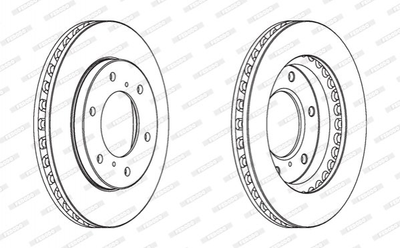 Тормозные диски FERODO DDF1818C Mitsubishi L200, Pajero 4615A002T, MN102276, 4615A147