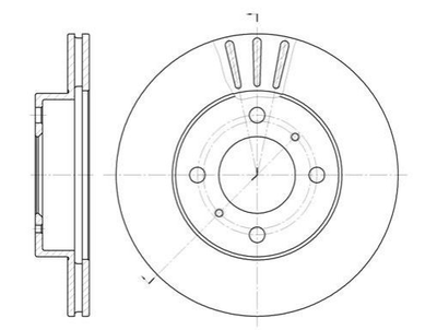 Тормозные диски REMSA 655710 Mitsubishi Lancer, Carisma, Colt 230505, MB699282, MB699283