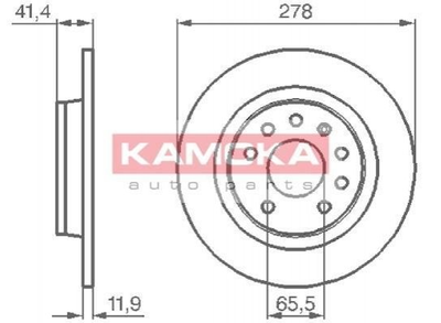 Тормозные диски KAMOKA 1032576 Opel Vectra 569115, 93171848