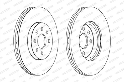 Тормозные диски FERODO DDF1236C Opel Astra, Combo, Meriva 93175376, 569006, 569007