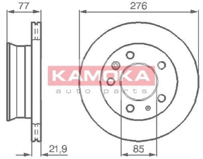 Тормозные диски KAMOKA 103306 Mercedes Sprinter; Volkswagen LT; Opel Vivaro 2D0615301A, 2D0615301B, 2D0615301C