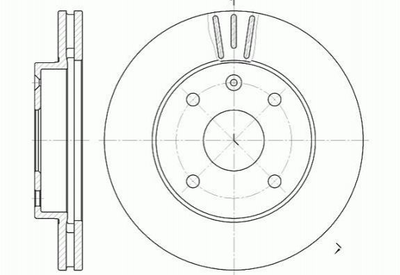 Тормозные диски ROADHOUSE 6656.10 Chevrolet Tacuma, Lacetti, Evanda; Daewoo Nubira 96264591, 96328338, 96549782