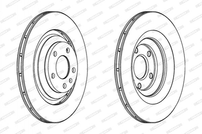 Тормозные диски FERODO DDF1240C Audi A6, Allroad 95B615601A, 4F0615601F, 4F0615601D