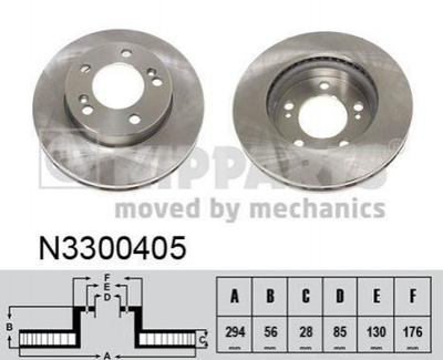 Гальмівні диски NIPPARTS N3300405 4144109100, 4144109110, 4144109000