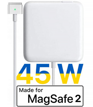 Блок живлення для MacBook 45W MagSafe 2 Зарядний пристрій для ноутбука Макбук 45 Вт White PAVLYSH (PZ-26)