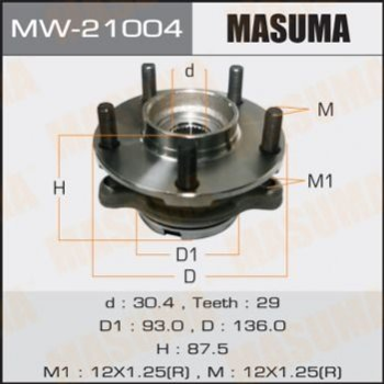Подшипник ступицы MASUMA MW21004 Nissan Murano, Teana 40202CA010, 40202CA06C, 40202ZM70A
