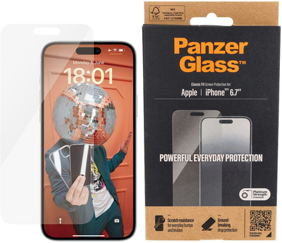 Захисне скло Panzer Glass Classic Fit для Apple iPhone 15 Plus (5711724028076)
