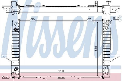 Радиатор охлаждения двигателя NISSENS 65535A Volvo V70, C70 5003823, 6842877, 8503769