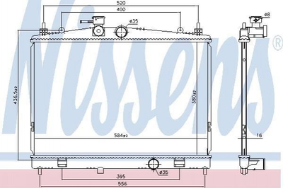 Радиатор охлаждения двигателя NISSENS 68735 Nissan Juke 21410BA60A