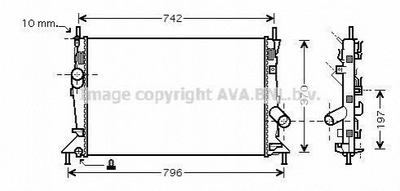 Радиатор охлаждения двигателя AVA COOLING FDA2370 Ford C-Max, Focus; Volvo V50, C30, S40, C70; Mazda 3 30741045, 30741094, 8603126