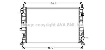 Радиатор охлаждения двигателя AVA COOLING FDA2165 Ford Mondeo 1024051, 1036597, 6899901