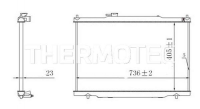 Радиатор охлаждения двигателя THERMOTEC D7P019TT Peugeot Partner; Citroen Berlingo 133047, 1331CT, 133302