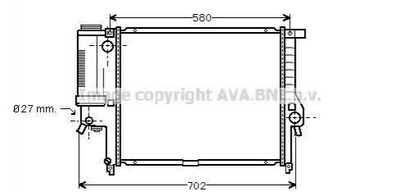 Радиатор охлаждения двигателя AVA COOLING BW2140 BMW 5 Series 1728769