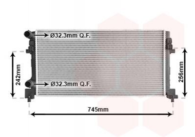 Радіатор охолодження двигуна Van Wezel 58012340 Skoda Octavia; Volkswagen Golf, Touran, T-Roc; Audi A3 5Q0121251EC