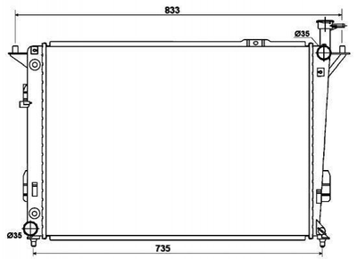 Радиатор охлаждения двигателя NRF 53168 Hyundai Santa Fe 253102B970