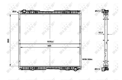 Радіатор охолодження двигуна NRF 519739