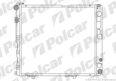 Радіатор охолодження двигуна Polcar 50240803 Mercedes E-Class A1245001702, A1245007503