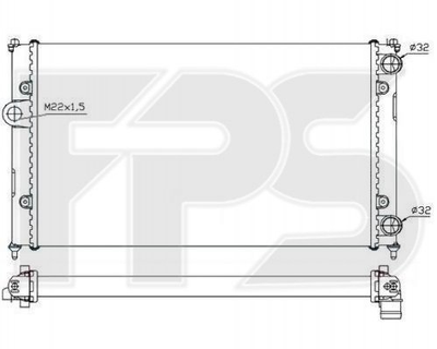 Радиатор охлаждения двигателя FPS FP 62 A500 Seat Cordoba, Ibiza; Volkswagen Polo, Caddy 6K0121253H, 6K0121253S