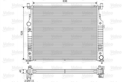 Радиатор охлаждения двигателя Valeo 701569 Mercedes M-Class, GL-Class 2515000503, 2515000103, 2515000303