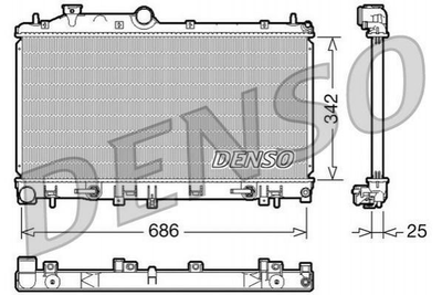 Радиатор охлаждения двигателя DENSO DRM36005 Subaru Forester 45119SC020